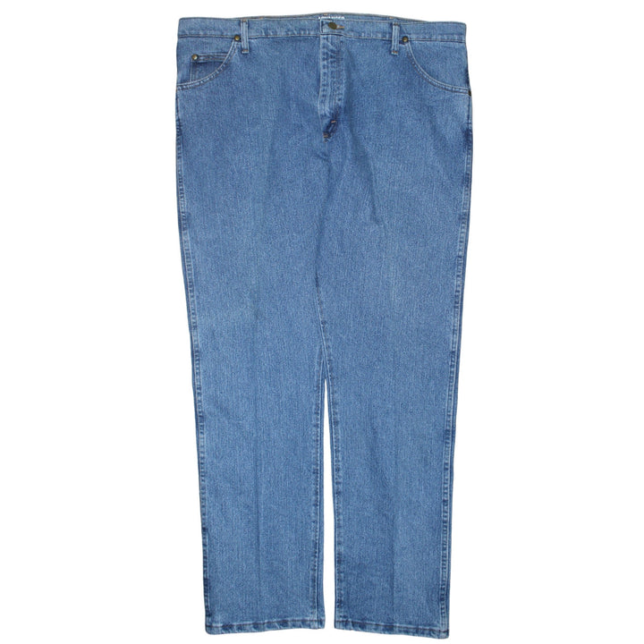 Wrangler Men's Blue 42x32 Regular Fit Straight Denim Jeans