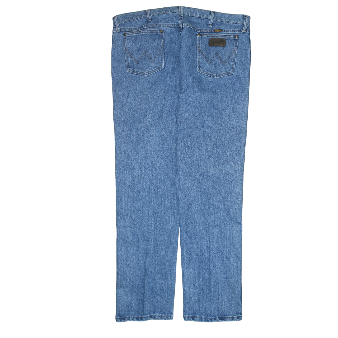 Wrangler Men's Blue 42x32 Regular Fit Straight Denim Jeans