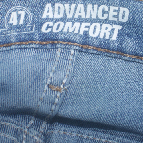 Wrangler Men's Blue 42x32 Regular Fit Straight Denim Jeans