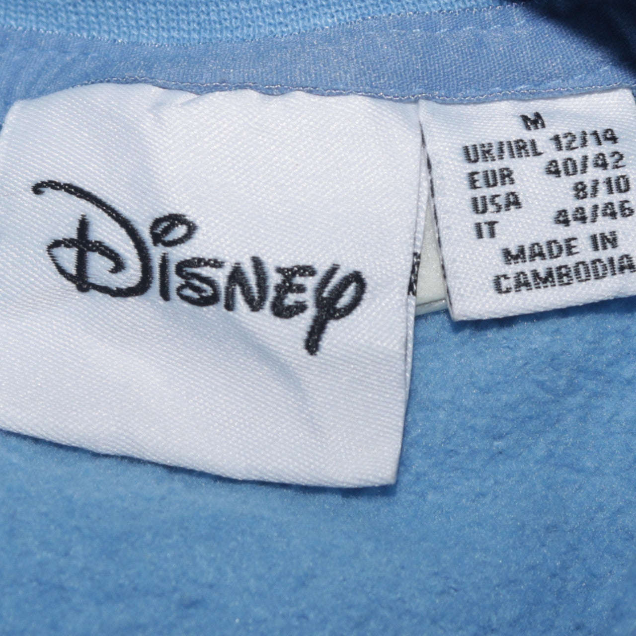 Disney Womens Blue Stitch Sweatshirt Medium 12/14 Pullover Crew Neck