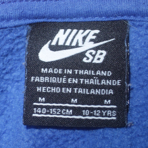 Nike SB Boys Blue Grey Full Zip Hoodie 10-12 Years Cotton Blend