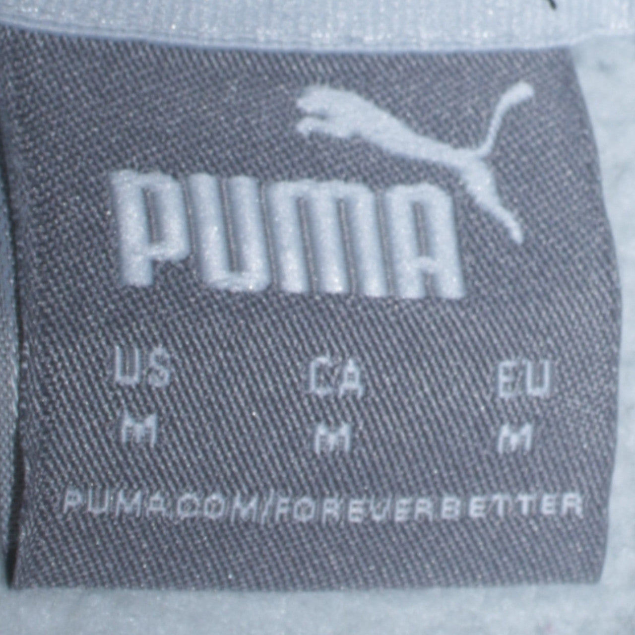 Puma Women White Crew Neck Logo Sweatshirt M Relaxed Fit