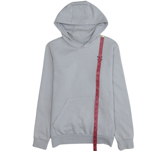 Adidas Boys Grey Pullover Hoodie Classic Crew Neck Long Sleeve Fleece