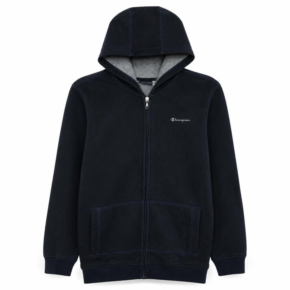 Champion Boys Navy Blue Full Zip Fleece Hoodie XL 13-14 Years