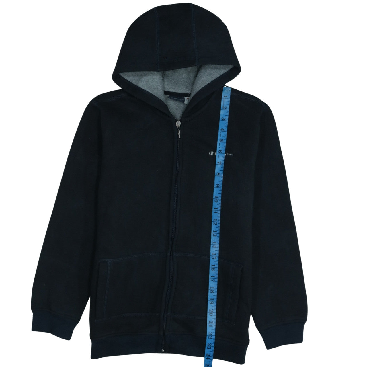Champion Boys Navy Blue Full Zip Fleece Hoodie XL 13-14 Years