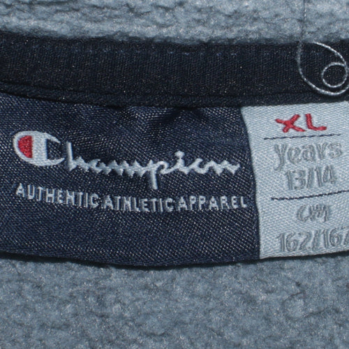 Champion Boys Navy Blue Full Zip Fleece Hoodie XL 13-14 Years