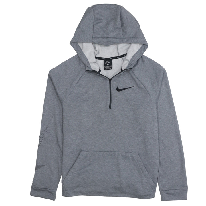 Nike Boys Grey Dri-FIT 1/2 Zip Pullover Hoodie XL 13-15 Years