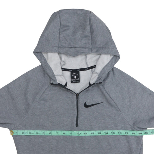 Nike Boys Grey Dri-FIT 1/2 Zip Pullover Hoodie XL 13-15 Years