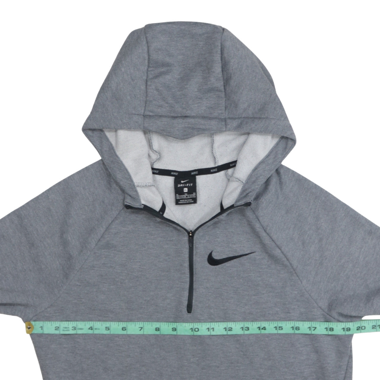 Nike Boys Grey Dri-FIT 1/2 Zip Pullover Hoodie XL 13-15 Years