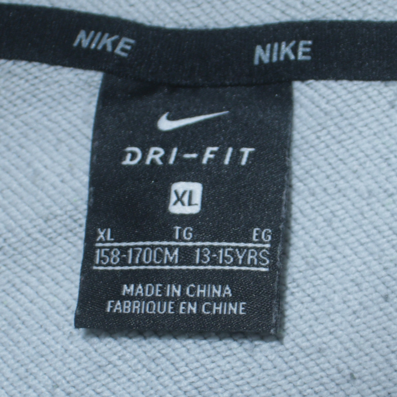 Nike Boys Grey Dri-FIT 1/2 Zip Pullover Hoodie XL 13-15 Years