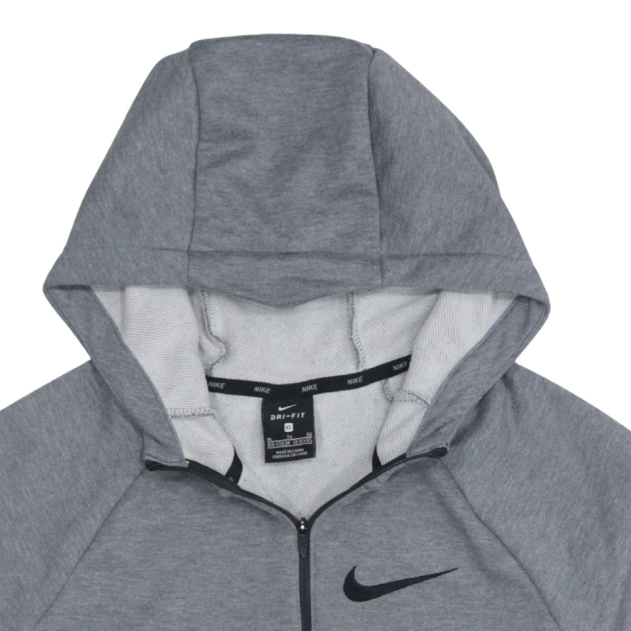Nike Boys Grey Dri-FIT 1/2 Zip Pullover Hoodie XL 13-15 Years