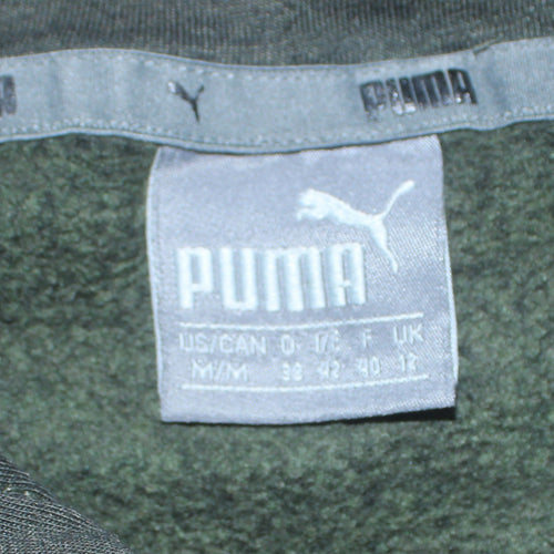 Puma Women Black Medium Pullover Hoodie with Logo Print