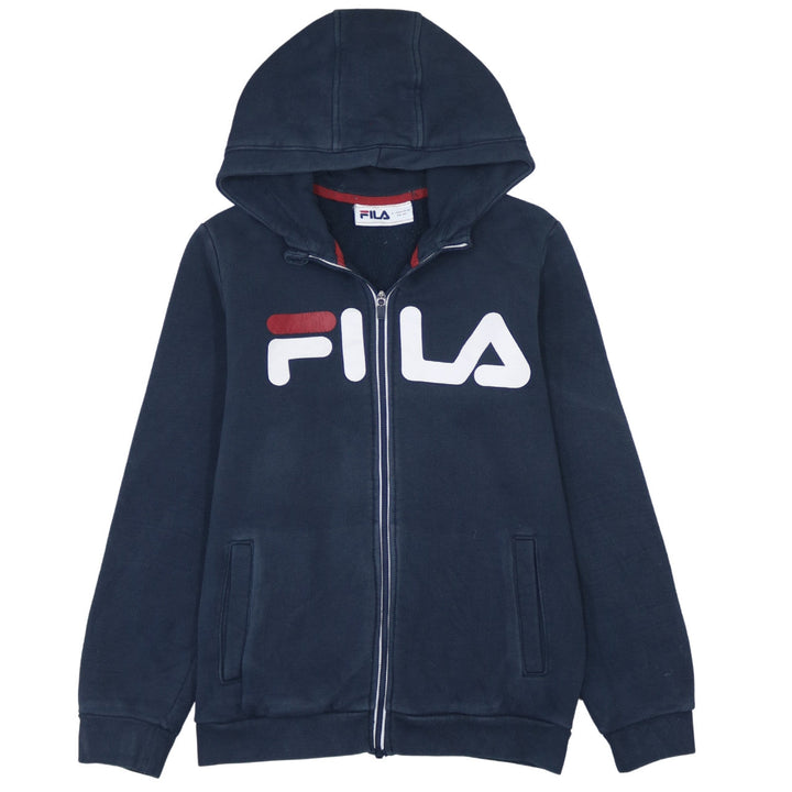 Fila Boys Navy Blue Full Zip Hoodie 158-164cm Hooded Sweatshirt