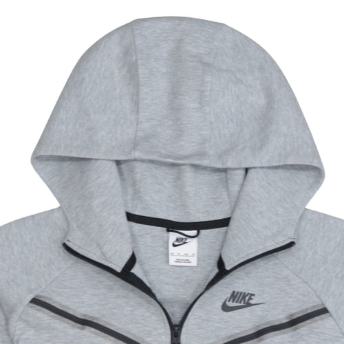 Nike Womens Grey Full Zip Hoodie XS Cotton Blend Casual Sportswear