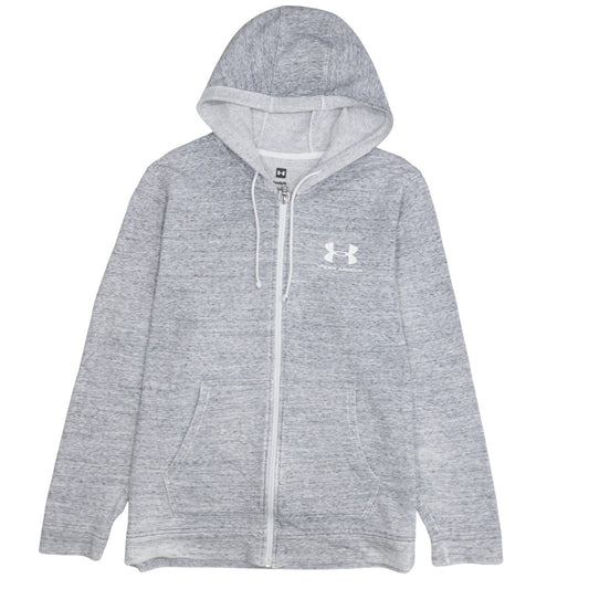 Under Armour Women’s Grey Full Zip Hoodie Size L Pullover Sweatshirt