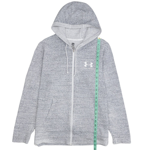 Under Armour Women’s Grey Full Zip Hoodie Size L Pullover Sweatshirt