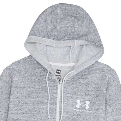 Under Armour Women’s Grey Full Zip Hoodie Size L Pullover Sweatshirt