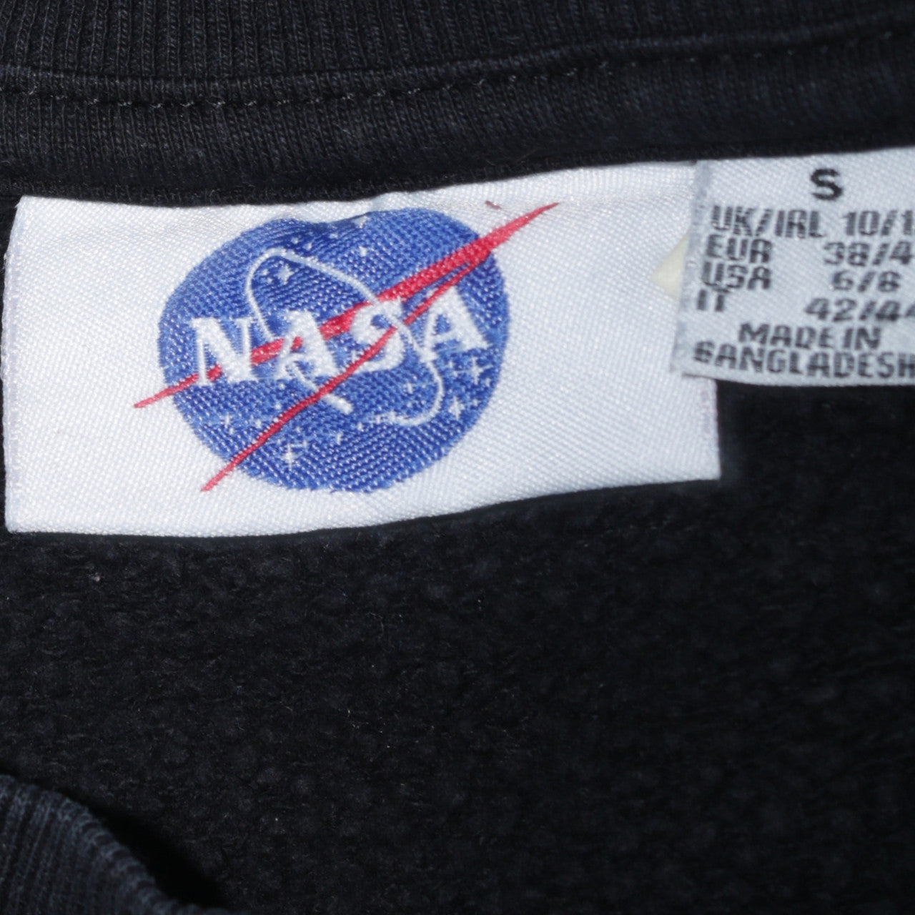Primark NASA Black Sweatshirt Women's Size S Crew Neck Pullover