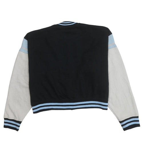 boohooMAN Men’s Black Varsity Jacket L College Style Embroidered