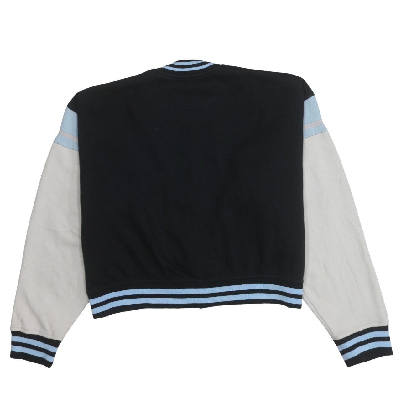 boohooMAN Men’s Black Varsity Jacket L College Style Embroidered