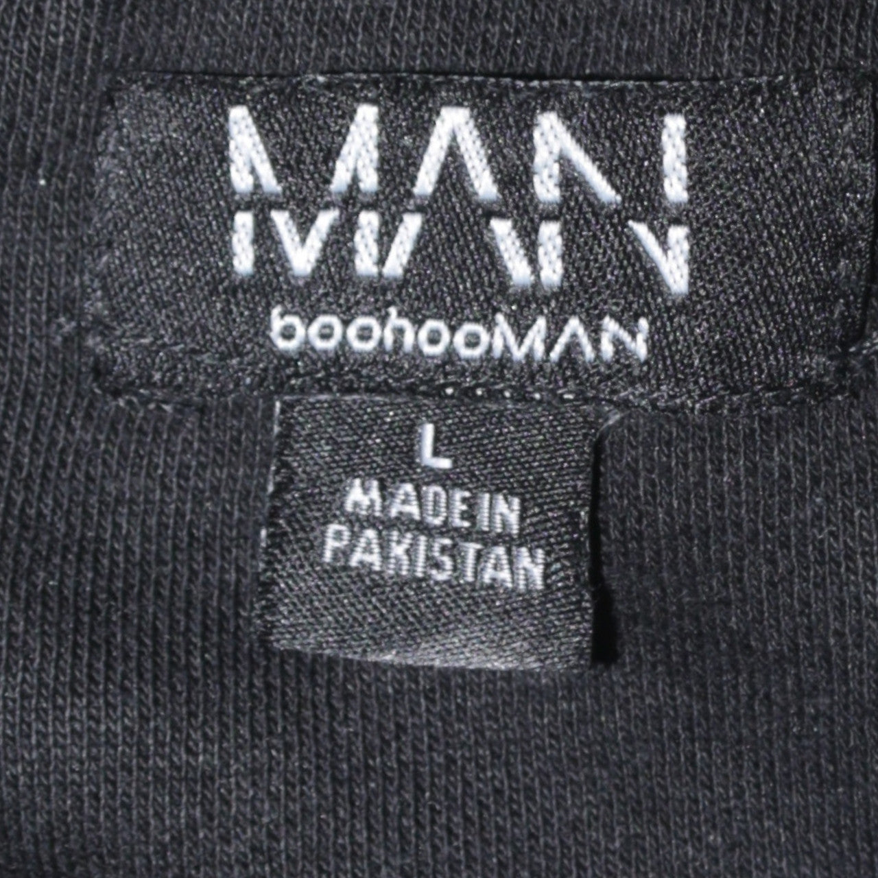 boohooMAN Men’s Black Varsity Jacket L College Style Embroidered