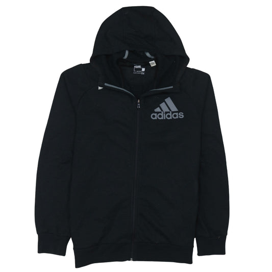 Adidas Men's Black Full Zip Hoodie L Lightweight Sportswear