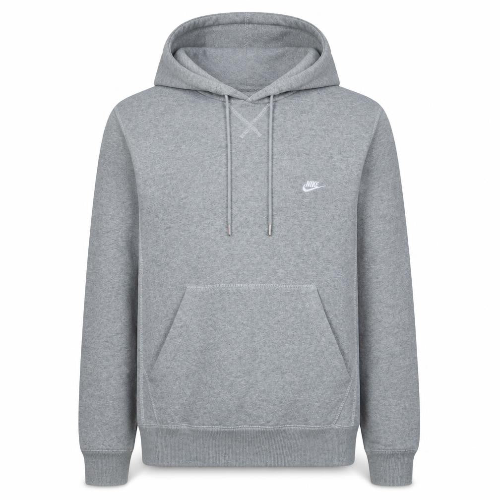 Front view of Nike Men's Grey Pullover Hoodie Small Regular Fit Sportswear
