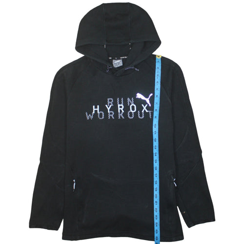 Puma Men's Black Medium Pullover Hoodie HYROX Workout Sportswear