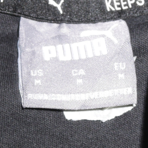 Puma Men's Black Medium Pullover Hoodie HYROX Workout Sportswear