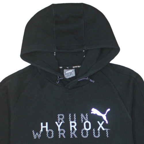 Puma Men's Black Medium Pullover Hoodie HYROX Workout Sportswear
