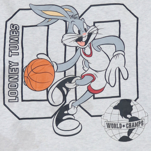 Looney Tunes Womens Grey XL Pullover Sweatshirt Bugs Bunny Graphic
