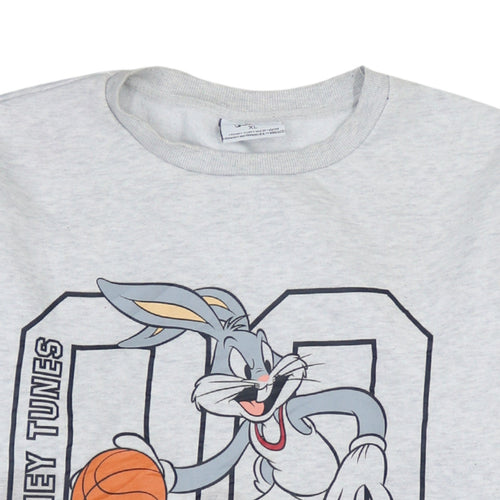 Looney Tunes Womens Grey XL Pullover Sweatshirt Bugs Bunny Graphic