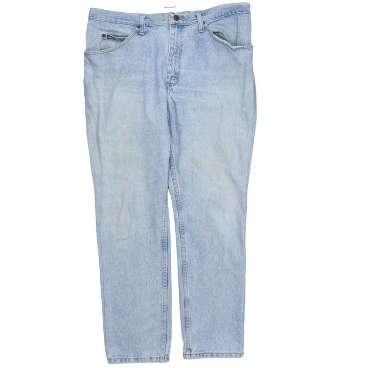 Lee Mens Blue Regular Fit Light Wash Straight Jeans 36W 29L