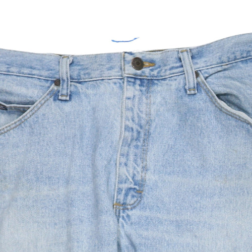 Lee Mens Blue Regular Fit Light Wash Straight Jeans 36W 29L