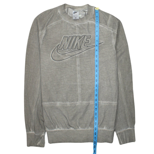 Nike Men's Beige Embroidered Logo Pullover Sweatshirt XS