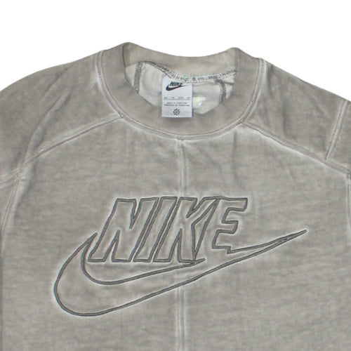 Nike Men's Beige Embroidered Logo Pullover Sweatshirt XS