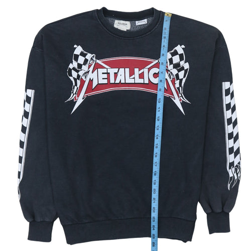 Pull&Bear Men's Black Graphic Metallica Pullover Sweatshirt S
