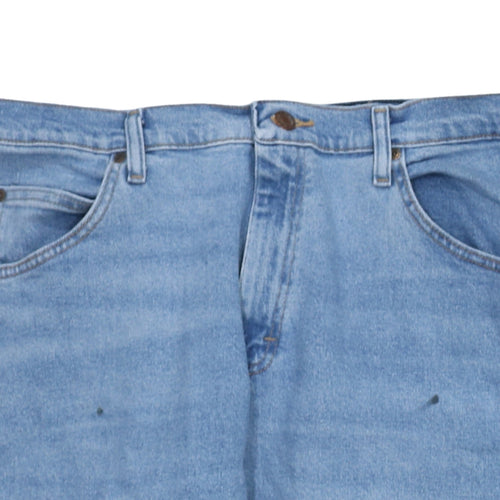 Wrangler Men's Blue 36x29 Straight Fit Denim Jeans