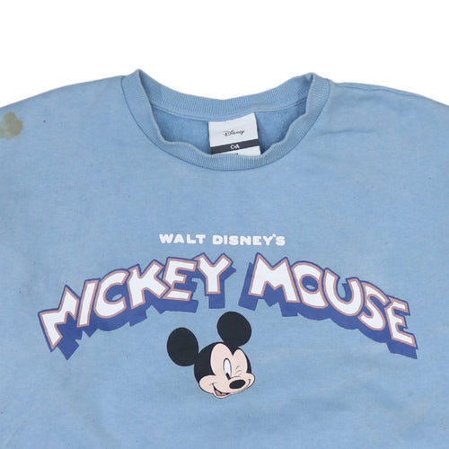 Disney C&A Women Blue XL Mickey Mouse Crew Neck Sweatshirt