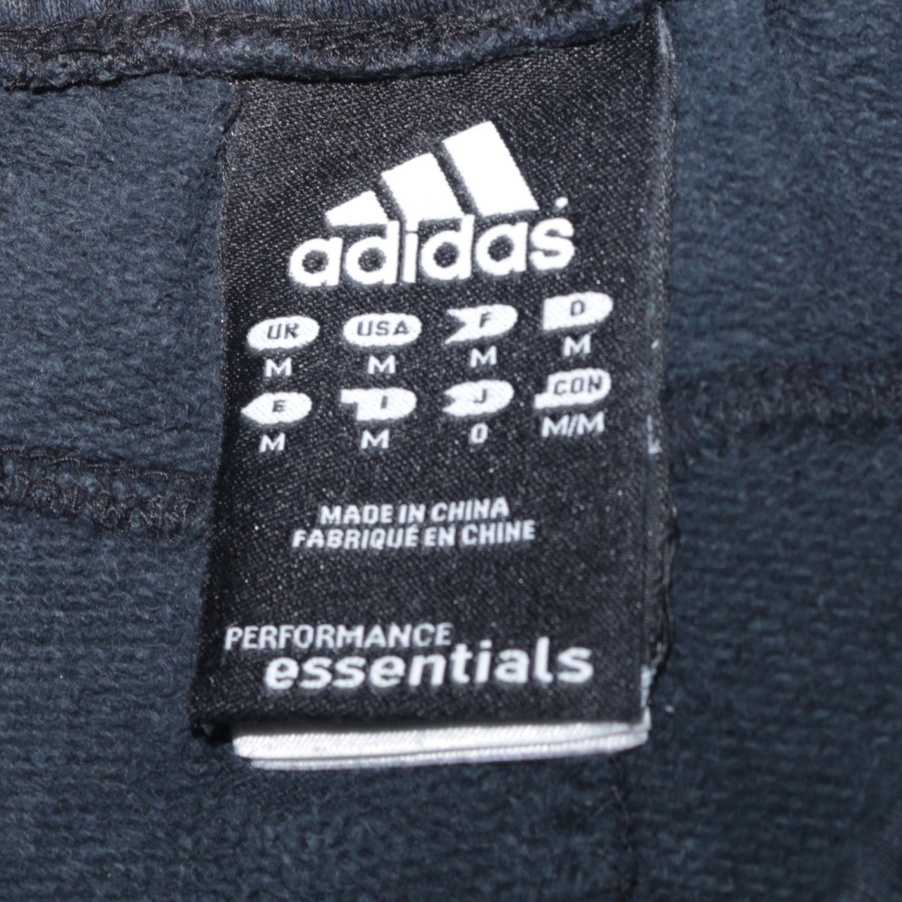Adidas Men Black Regular Fit Sweatpants Size M Performance Essentials