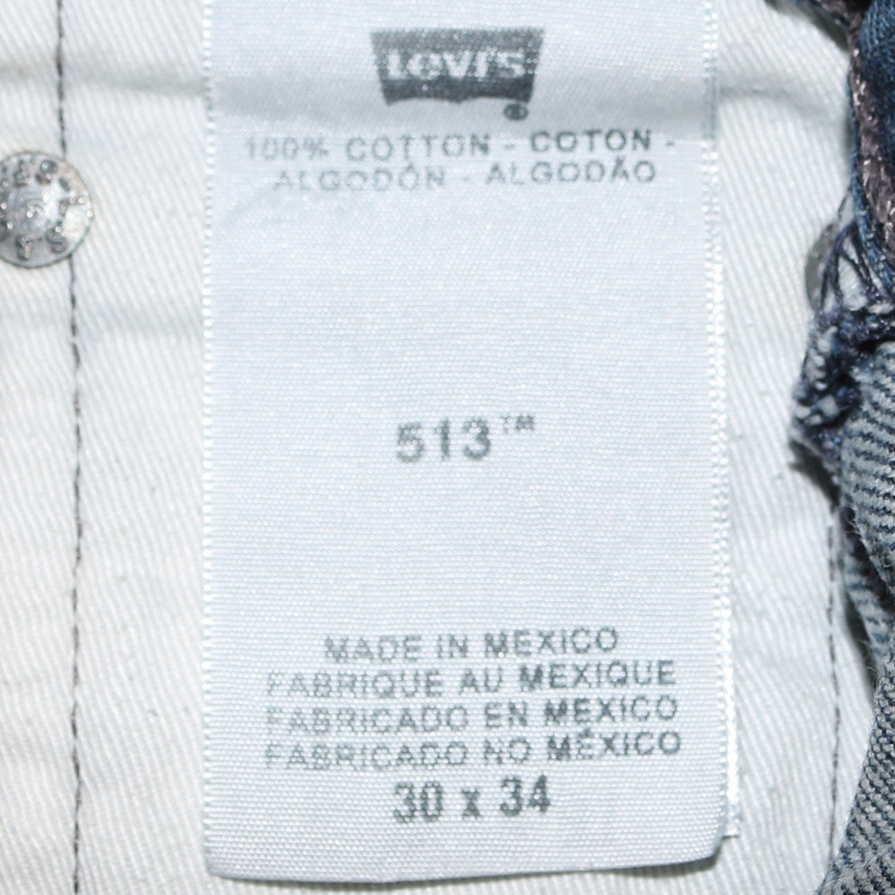 Levi's Men's Blue 513 Slim Straight Fit Jeans 30x34