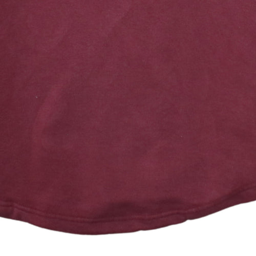 Adidas Womens Burgundy Pullover Hoodie XS Cotton Blend Logo Sweatshirt