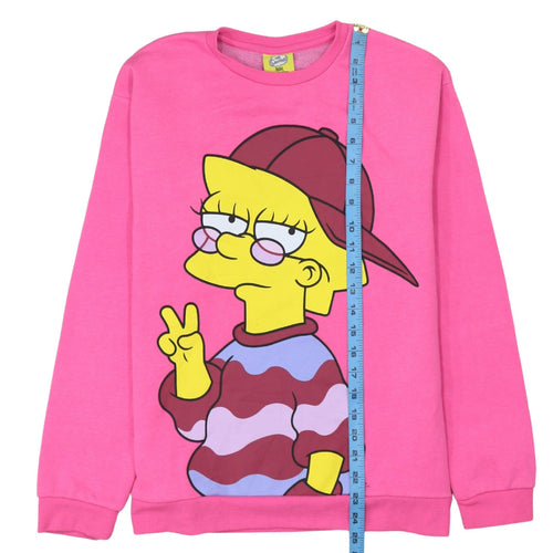 The Simpsons Girls Pink Lisa Graphic Pullover Sweatshirt 13-14 Years