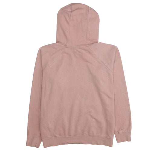 Nike Womens Pink Pullover Hoodie L Cotton Blend Logo Sweatshirt