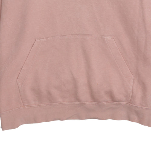 Nike Womens Pink Pullover Hoodie L Cotton Blend Logo Sweatshirt