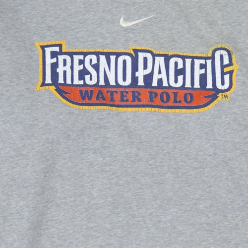 Nike Men's Grey Fresno Pacific Water Polo Crew Sweatshirt Size M