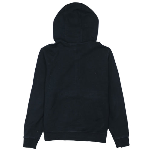 Nike Boys Black XL Pullover Hoodie with Half Zip and Logo Design