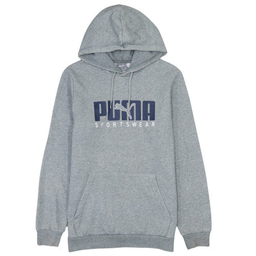 Puma Mens Grey Pullover Hoodie Small Regular Fit Graphic Sportswear