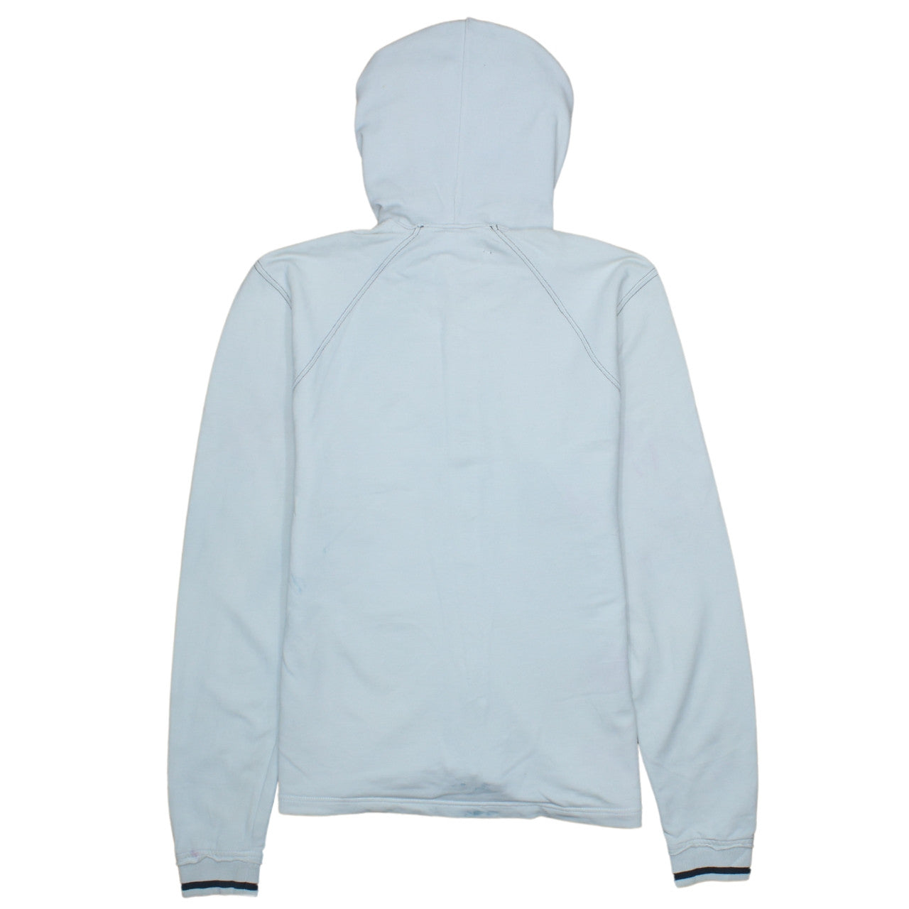 Fila Women's Light Blue Full Zip Hoodie Size L Cotton Blend