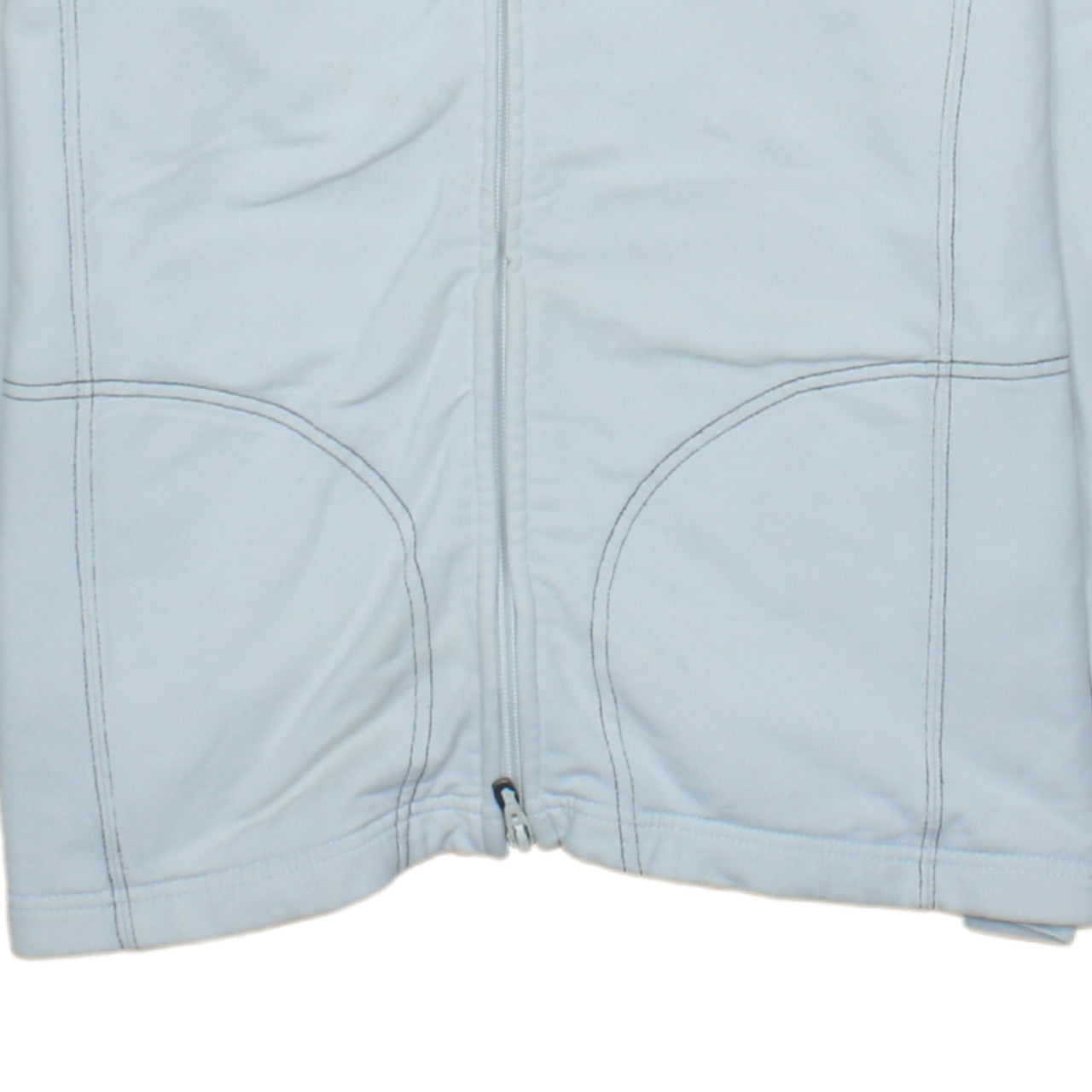 Fila Women's Light Blue Full Zip Hoodie Size L Cotton Blend
